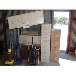 TABLE/DESK/VACCUMS/ FILE CABINETS