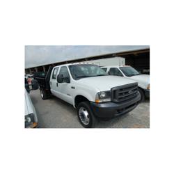 2003 FORD F450 CREWCAB FLATBED TRUCK
