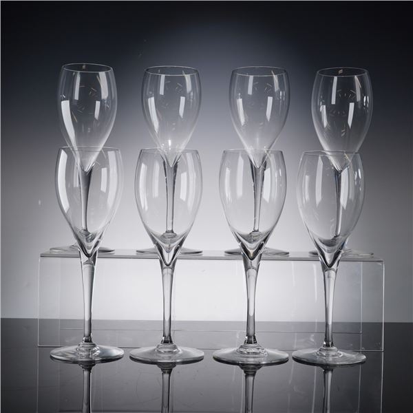 8pc Baccarat St. Remy Crystal Claret Wine Glasses