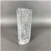Image 1 : Rogaska Crystal Triangle Ribbed Glass Flower Vase