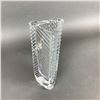 Image 2 : Rogaska Crystal Triangle Ribbed Glass Flower Vase