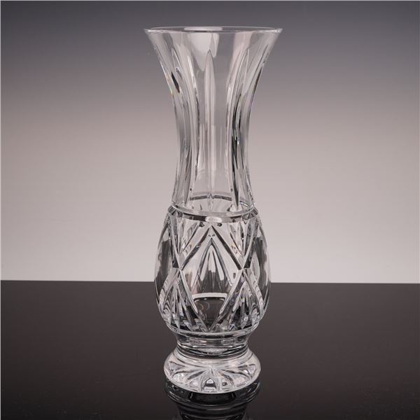 Slovenian 24 percent Lead Crystal Clear Cut Flower Vase