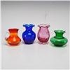 Image 1 : 4pc Multi-Color Glass Bud Vases and Miniature Pitcher
