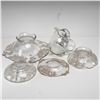 Image 3 : Assortment of Five American Silver Overlay Glass Tableware Items Including Flanders Pattern