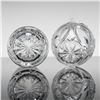 Image 3 : 2pc Cut Lead Crystal Condiment Jars with Lids