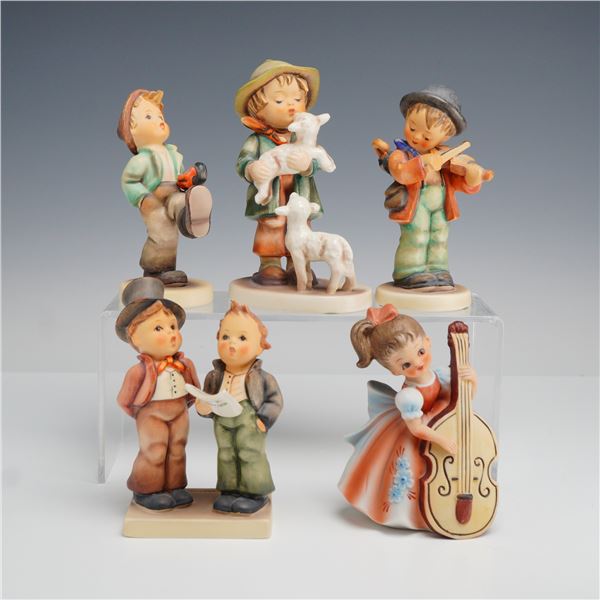 Group of Five Hummel Goebel and Other Ceramic Figurines