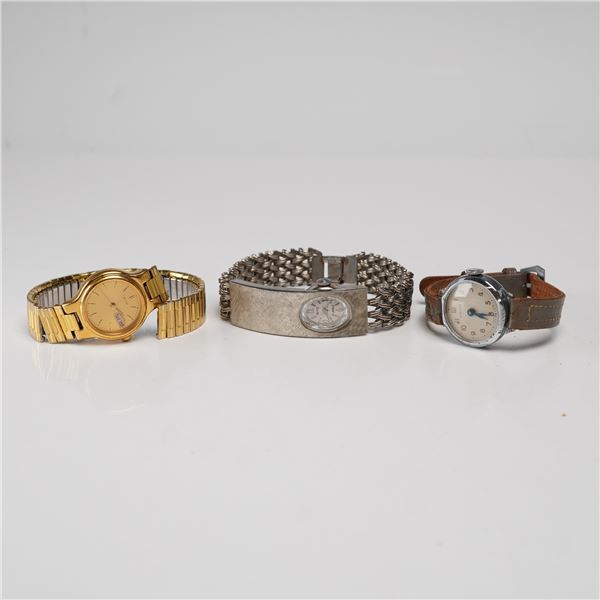 3pc Women Wristwatches Including Seiko, Ritz, and Virtus