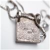 Image 3 : 2pc Sterling Silver Necklaces Including Inlay Pendant & Rope Chain