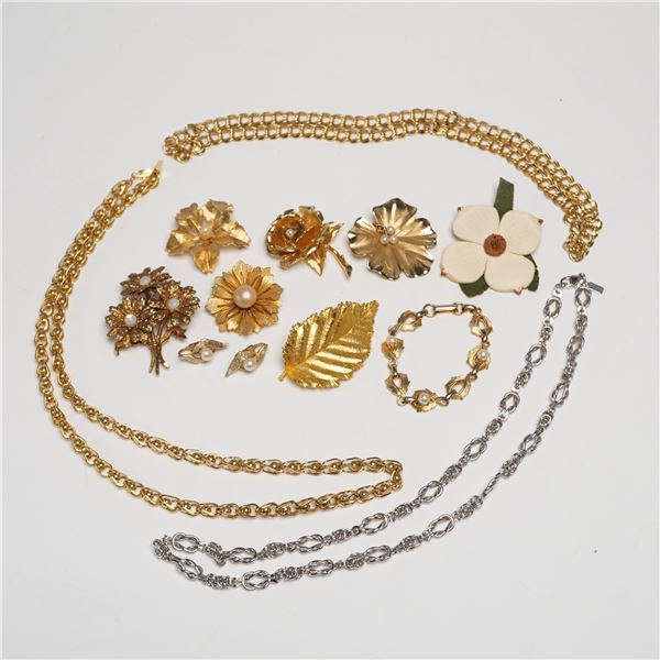12pc Brooches and Necklaces Including Marcel Boucher, Capri & Monet