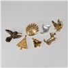 Image 2 : 7 pc Rhinestone and Enameled Costume Jewelry Brooches
