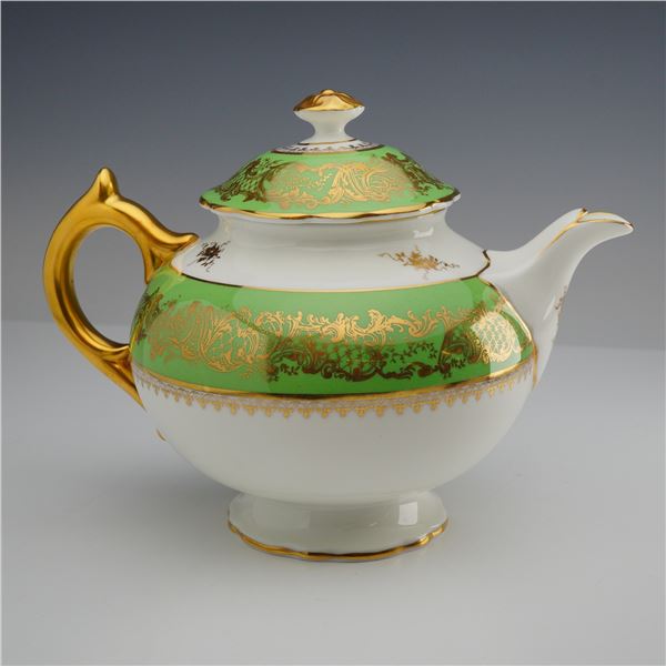 Coalport Golden Wedding Pattern Bone China Teapot