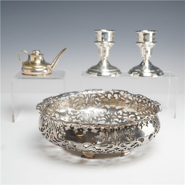 Collection of Four Silver-Plated Tableware Includes Forbes Silver USA