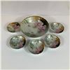 Image 1 : 6pc German Porcelain Pink Poppy Plate Set