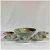 Image 2 : 6pc German Porcelain Pink Poppy Plate Set