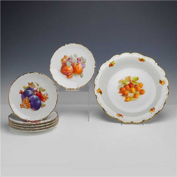 7pc Schumann Arzberg Bavaria Germany Fruit Pattern