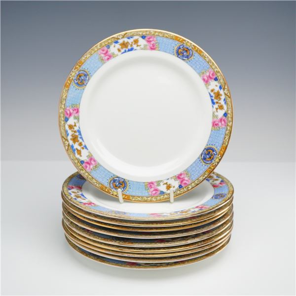 10pc Aynsley Bone China Plates, Rose