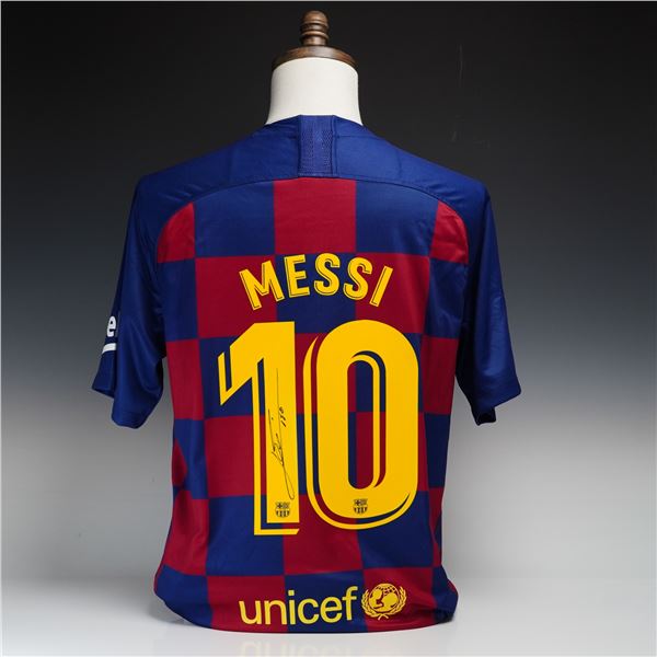Signed Lionel Messi FC Barcelona 2019-2020 Nike Home Jersey with COA