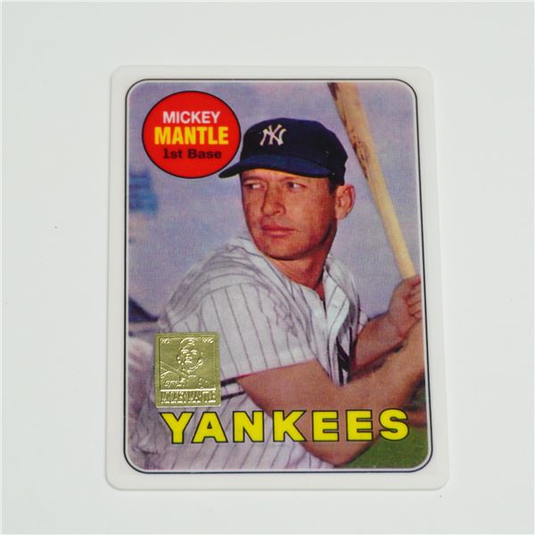 R and N China Co. 1996 Topps Mickey Mantle Commemorative Porcelain Card Number 500