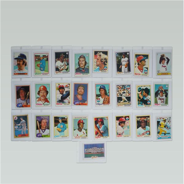 Collection of Topps Baseball Cards Featuring Hall of Famers and Stars 1976-1978