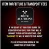 Image 1 : Item Forfeiture & Transport Delivery Fees & Conditions