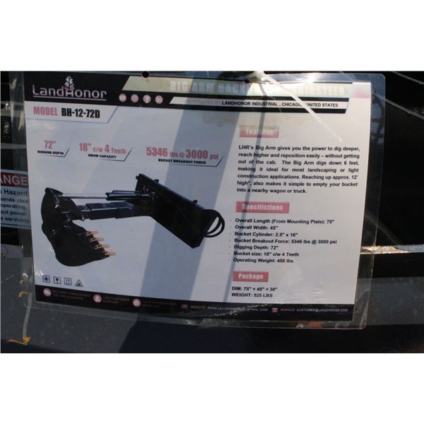 Landhonor Big Arm Digging Bucket For Bobcat Attachment