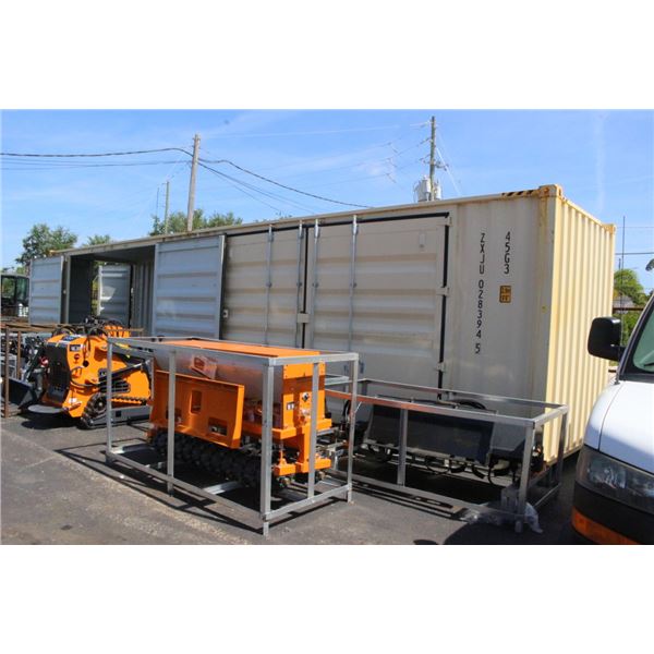 2026  8' W  X  9' T  X  40' L  Shipping Container w/Oversized Swing Doors on Side,