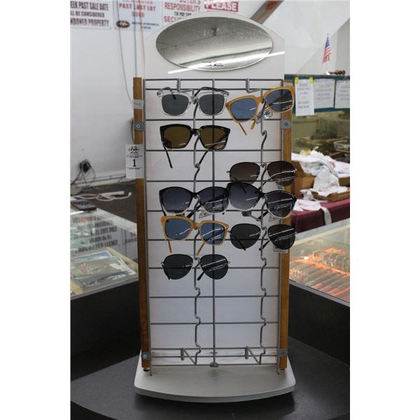 Sunglasses Merchandising Rack w/9 Epich Sunglasses