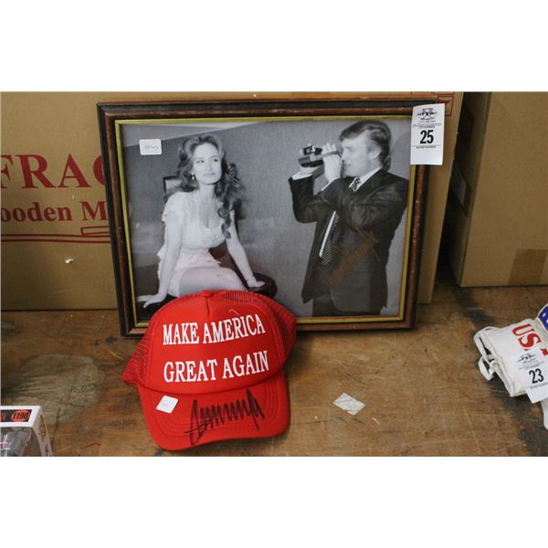 Maga Autographed Hat w/Vintage Autographed Photo Not So Innocent Phase