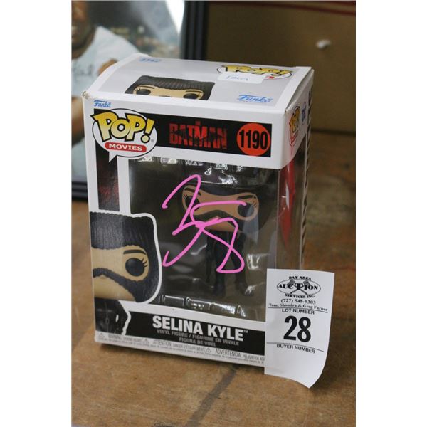 Zoe Kravitz Signed Selina Kyle Autographed Pop Figurine
