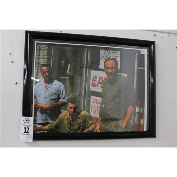 Soprano's Autographed Photo Gandolfini/Sirico/Imperioli
