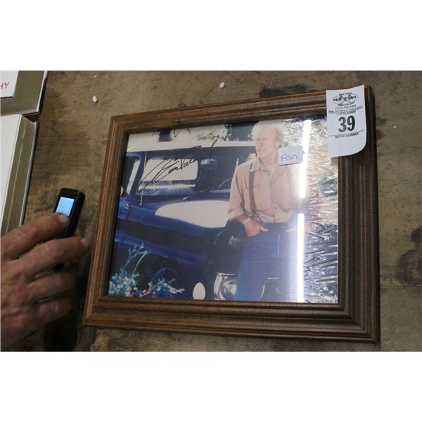 Clint Eastwood Autographed Framed Photo
