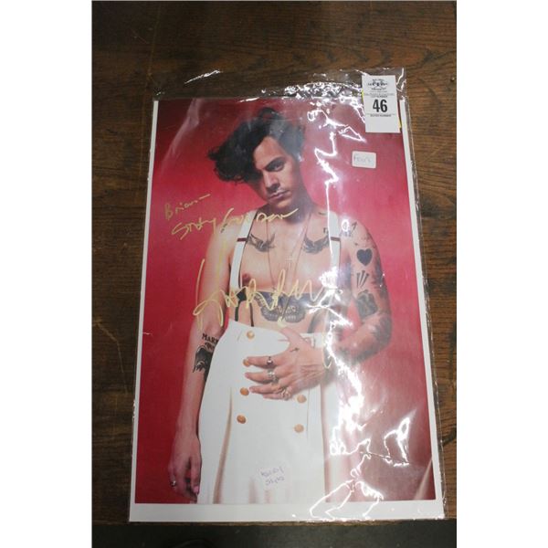 Harry Styles Autographed Photo