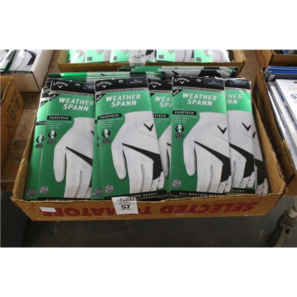 40-Callaway Spann Golfing Gloves - NEW - 40 X $