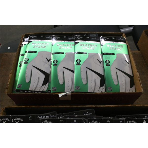 31-Callaway Weather Spann Golfing Glovves - NEW - 31 X $