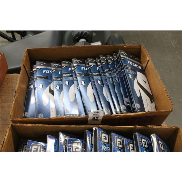 16-Callaway Fusion Golf Gloves - NEW - 16 X $