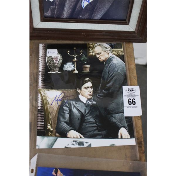 Al Pachino Photo Autographed by Marlin Brando