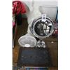 Image 1 : Lighted Vanity Mirror, Books, Fan, Globe Shades