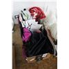 Image 1 : Ladie's Clothing, Hangers, Tights, Blankets, Purses - 2 Bins