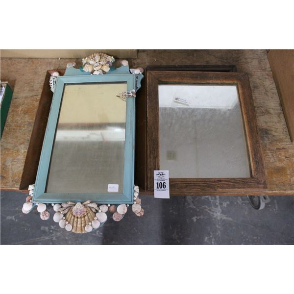 Framed Mirror 4, Sea Shells -- No Shipping
