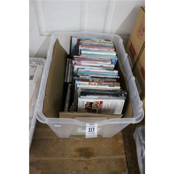 DVD Movie Collection In Crate
