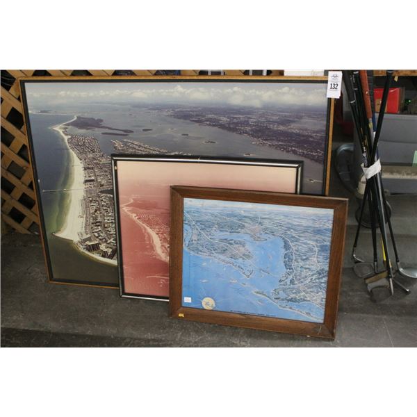 Framed Barrier Island Maps/Photos - 3