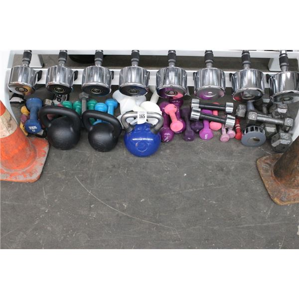 Asst. Light Weight Dumbbells, Kettle Bells