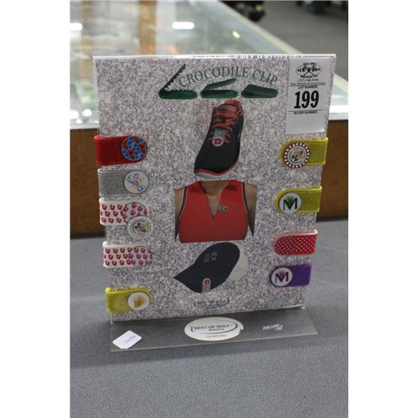 Display w/Ladie's Crocodile Clips - 9