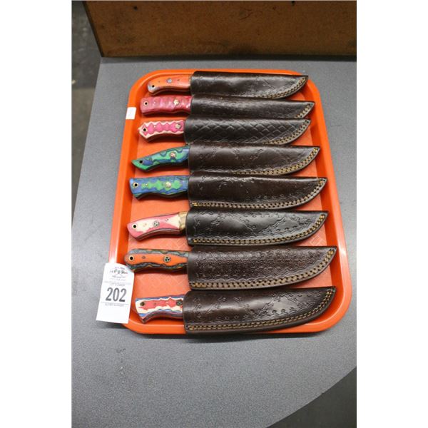 8-Custom Knife w/Sheath - 8 X $