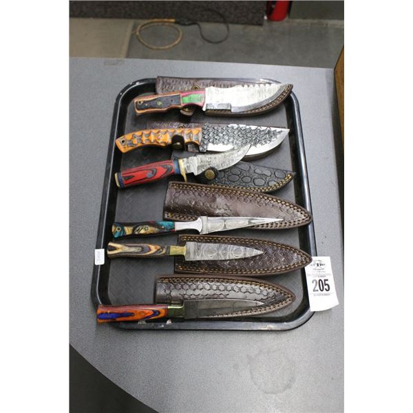 6-Custom Knife w/Sheath - 6 X $