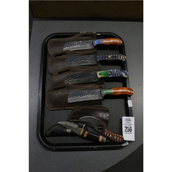 6-Custom Knife w/Sheath - 6 X $
