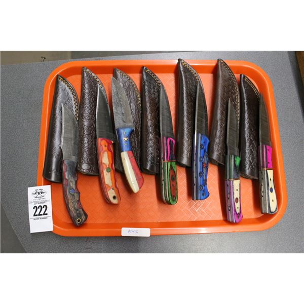 7-Custom Knife w/Sheath - 7 X $