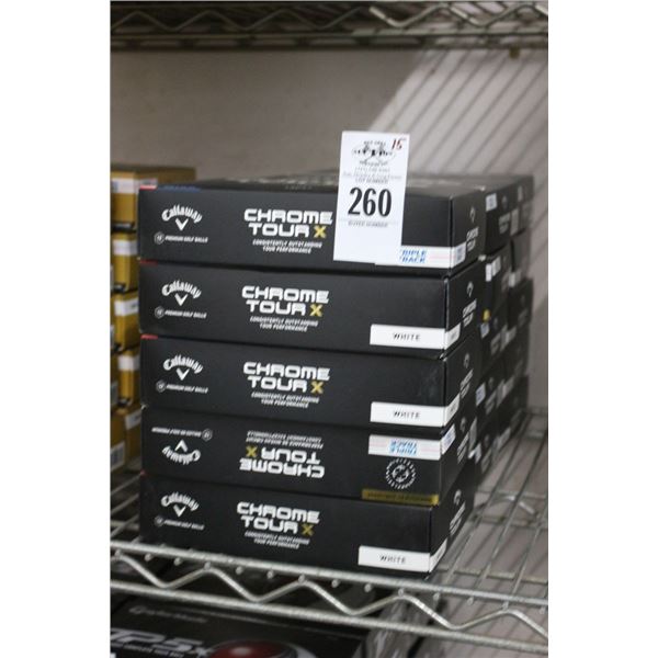 15-Callaway Chrome Tour Golf Balls - Dozen - 15 X $
