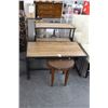 Image 1 : Oak Style w/Metal Chain Base Coffee Table/Bookcase Set