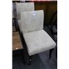 Image 1 : Leaf Motif Padded Side Chairs - Pair